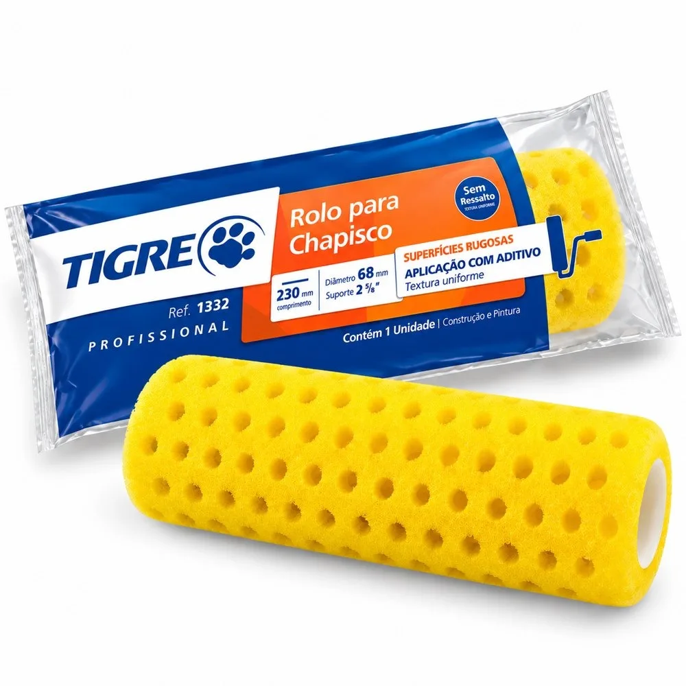 Rolo Textura 23 Cm - 1355 Amarelo